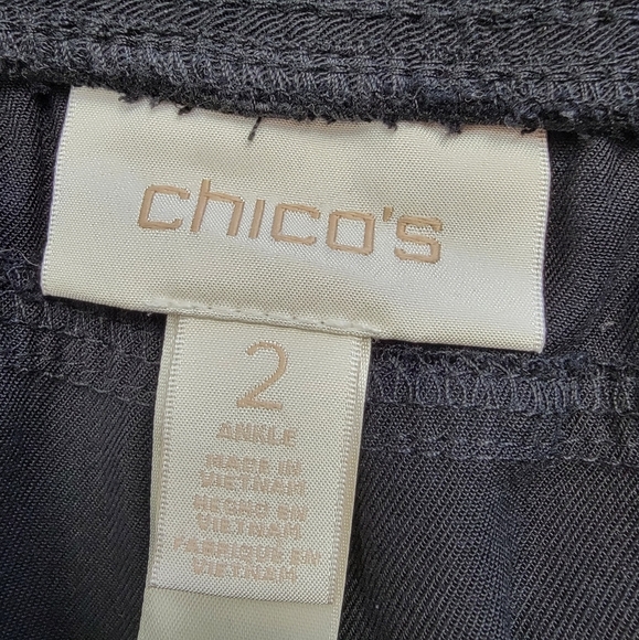 Chico's Black Ultimate Fit Ankle Joggers Pants Size 2 - Picture 7 of 13